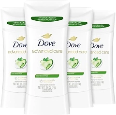 Dove Advanced Care Antiperspirant Deodorant Stick Cool Essentials 4 ct for helping your skin barrier repair after shaving 72 hour odor control and swe...