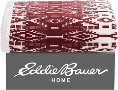 Eddie Bauer Throw Blanket, Soft Fleece with Sherpa Reverse, 50" x 60"
