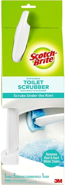 Scotch-Brite Disposable Toilet Scrubber Starter Kit, 1 Handle & 5 Refills