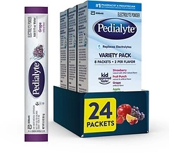 Pedialyte Electrolyte Powder Packets, Variety Pack, 8 Count (Pack of 3)