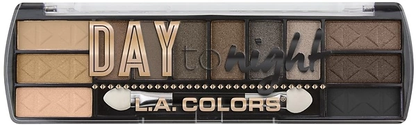 L.A. COLORS Day To Night 12 Color Eyeshadow Palette, Daylight, 0.28 Oz