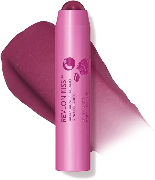 Revlon Kiss Tinted Lip Balm, SPF 20, Natural Fruit Oils, 035 Berry Burst, 0.09 Oz