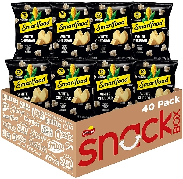 Smartfood Popcorn, White Cheddar, 0.625 Ounce (Pack of 40)