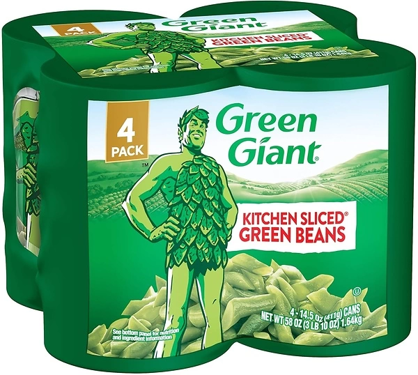 Green Giant Kitchen Sliced Green Beans, 4 Pack of 14.5 Ounce Cans