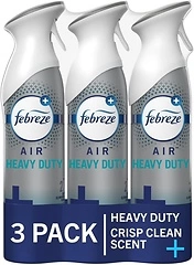 Febreze Air Freshener Spray, Heavy Duty Crisp Clean Scent, 8.8 Oz, 3 Pack