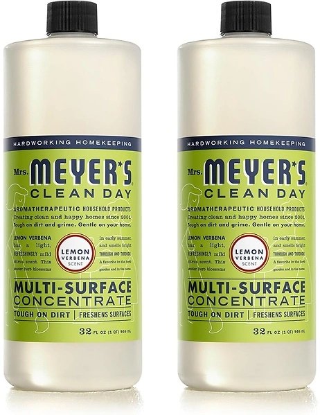 MRS. MEYER'S CLEAN DAY Multi-Surface Cleaner Concentrate, Lemon Verbena, 2-Pack