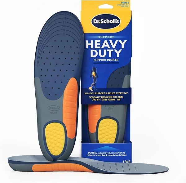 Dr. Scholl's Heavy Duty Support Insoles, Big & Tall, Men Size 8-14, 1 Pair
