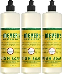 MRS. MEYER'S CLEAN DAY Liquid Dish Soap, Honeysuckle, 16 fl. oz, Pack of 3