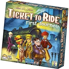 Ticket to Ride First Journey Board Game, Train Strategy Game, Ages 6+, 2-4 Players