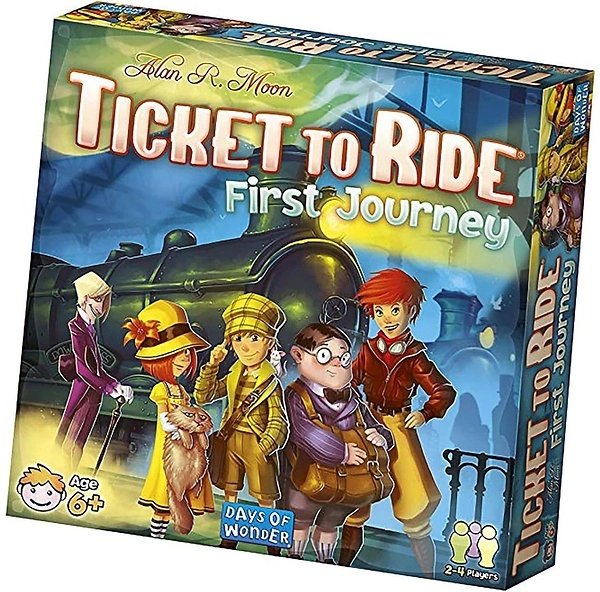 Ticket to Ride First Journey Board Game, Train Strategy Game, Ages 6+, 2-4 Players