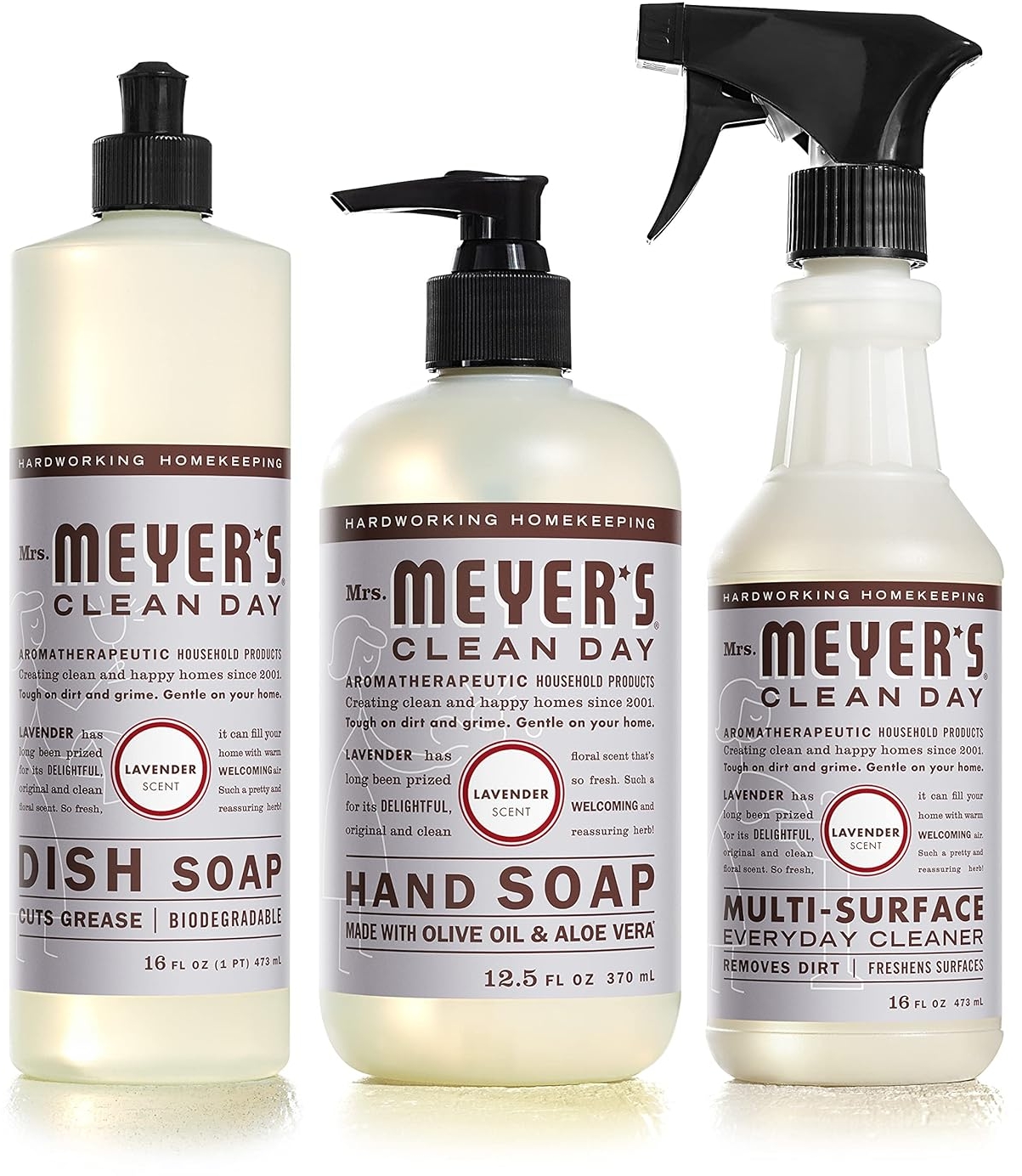 Amazon Deal on Mrs. Meyers Kitchen Basics Set, Lavender Scent, Dish