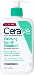 CeraVe Foaming Facial Cleanser, Daily Face Wash for Oily Skin, 16 Fl Oz