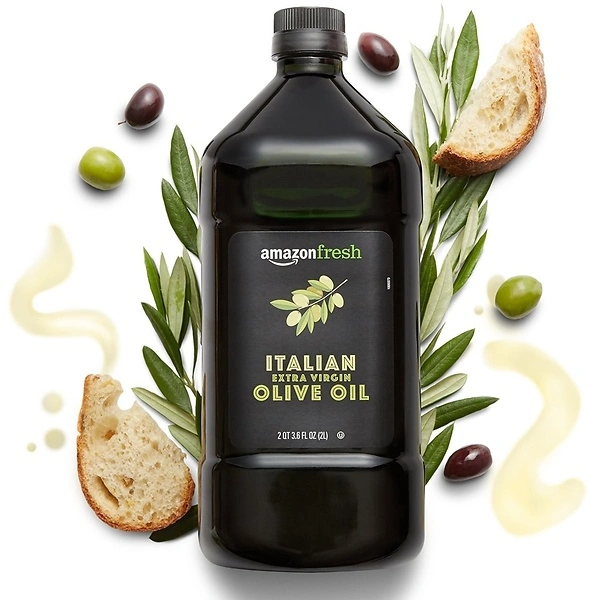 Amazon Fresh, Italian Extra Virgin Olive Oil, 2 Liter