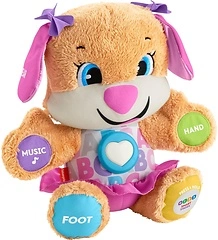 Fisher-Price Laugh & Learn Smart Stages Sis, Musical Plush Toy for Infants