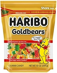 HARIBO Goldbears, Gummi Candy, 10 oz Resealable Bag, Assorted Flavors