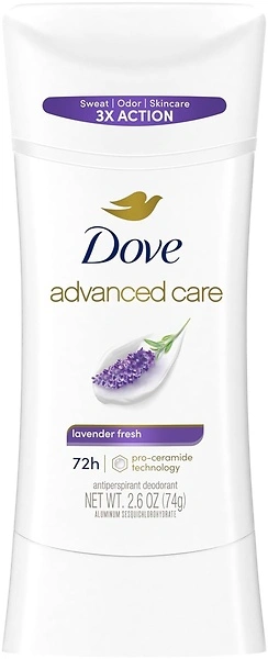 Dove Advanced Care Antiperspirant Deodorant Stick, Lavender Fresh, 2.6 oz