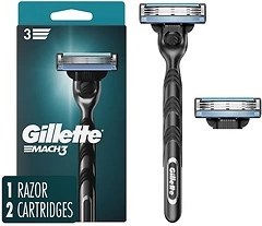 Mach3 Razor for Men, 1 Razor Handle + 2 Blade Refills