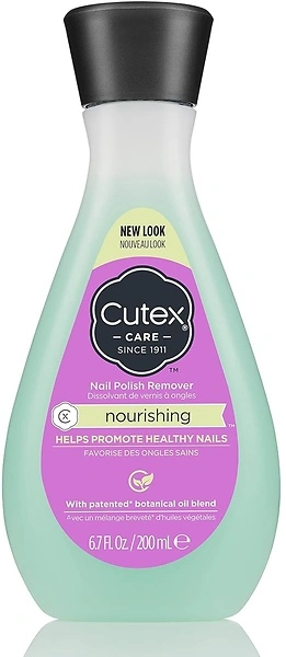 Cutex Nail Polish Remover, Nourishing Care with Vitamins E & Apricot Oil, 6.76 Fl Oz