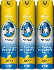 Pledge Everyday Clean Multi Surface Cleaner, Lemon, 9.7 oz, 3 Pack