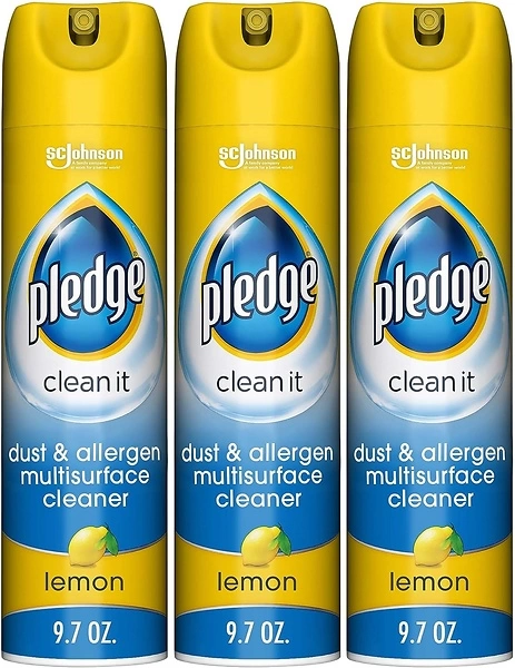 Pledge Everyday Clean Multi Surface Cleaner, Lemon, 9.7 oz, 3 Pack
