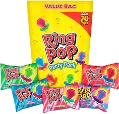 Ring Pop Halloween Variety Candy - 20 Ct Individually Wrapped Lollipops