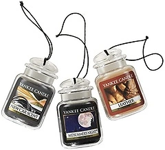Yankee Candle Car Air Fresheners, Hanging Jar Ultimate 3-Pack, 30 Days Odor Control