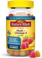 Nature Made Multivitamin for Him with Omega-3, 80 Gummy Vitamins