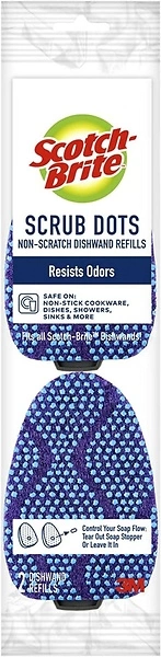 Scotch-Brite Scrub Dots Dishwand Refills, Non-Scratch, 2 Count