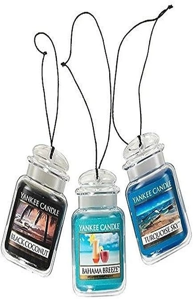 Yankee Candle Car Jar Ultimate Air Fresheners, 3-Pack in 3 Scents
