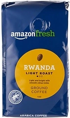 Amazon Fresh Direct Trade Rwanda Ground Coffee, Light Roast, 12 Ounce (Pack of 3)