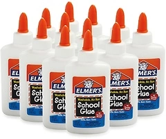 Elmers Liquid School Glue, Slime Glue & Craft Glue Washable, 4 Ounces Each, Great for Making Slime, 12 Count