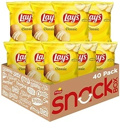 Lay's Potato Chips, Classic, 1 Ounce (Pack of 40)