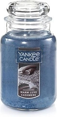 Yankee Candle Warm Luxe Cashmere Scent, 22oz Large Jar Candle, Single Wick, 110+ Hrs Burn Time