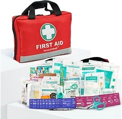 General Medi First Aid Kit, 309 Pieces, Reflective Bag Design, for Travel & Home