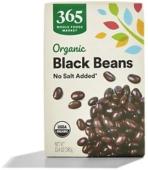 365 by Whole Foods Market, Organic Unsalted Black Beans, 13.4 Ounce