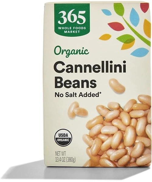 365 by Whole Foods Market, Organic Unsalted Cannellini Beans, 13.4 Ounce