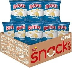 Ruffles Original Potato Chips, 1 Ounce (Pack of 40)