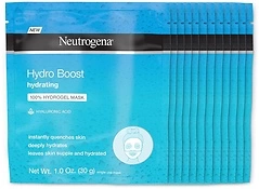 Neutrogena Hydro Boost Hydrating Hydrogel Face Mask, Hyaluronic Acid, Pack of 12