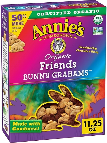 Annie's Organic Friends Bunny Graham Snacks, Chocolate Chip, 11.25 oz. Box