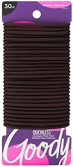 Goody Ouchless Hair Elastics, No Pull, Tangle-Free Hold, 30 Count, Brown