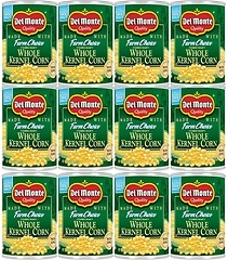 Del Monte Canned Fresh Cut Whole Golden Sweet Kernel Corn, 15.25 Ounce (Pack of 12)