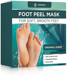 Dermora Foot Peel Mask, Skin Exfoliating Foot Masks - 2 Pack for Soft Baby Feet