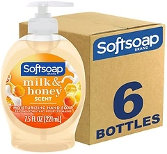 Softsoap Moisturizing Liquid Hand Soap, Milk and Honey, 7.5 oz, 6 Pack