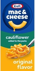 Kraft Original Mac & Cheese Macaroni and Cheese Dinner with Cauliflower Added to the Pasta, 5.5 oz Box