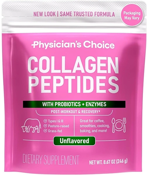 Physician's CHOICE Collagen Peptides - Hydrolyzed Protein Powder for Hair & Skin