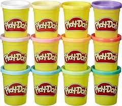 Play-Doh Pastel Colors Bulk 12-Pack of 4-Ounce Cans, Kids Arts & Crafts