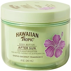 Hawaiian Tropic After Sun Body Butter with Coconut Oil, 8oz - Moisturizing Lotion