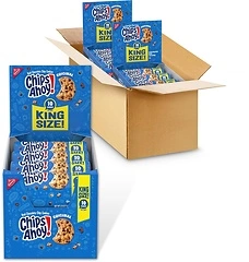 CHIPS AHOY! Original Chocolate Chip Cookies, 16 King Size Snack Packs (2 Boxes)