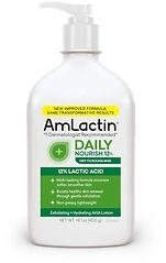 AmLactin Daily Nourish Body Lotion, 12 Lactic Acid, 14.1 oz, Exfoliator & Moisturizer