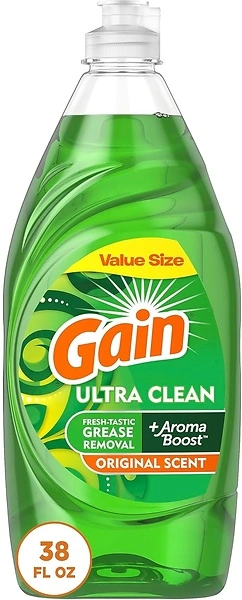 Gain Ultra Dishwashing Liquid Dish Soap, Original Scent, 38 fl oz